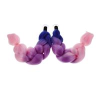 NOLITOY Trenzas para Casco de Motocicleta 2 Unidades Accesorio Extraíble Multicolor Azul Púrpura y Rosa Ligero y Resistente Compatible Cascos de Bici Eléctrica Scooter y Esquí para