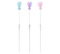 NOLITOY Varitas de Juguete para Gatos Plumas 3 Piezas Multicolor Ligero Portátil Ejercicio Aeróbico Entretenimiento para Gatitos Mascotas Domésticas