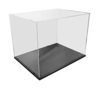 NOLITOY Vitrina para Cascos de Fútbol Americano de Acrílico Grueso Transparente Base Negra, Tamaño 40x30x30 Cm, Estuche Protector Anti Polvo para Exhibición Deportiva