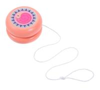 NOLITOYo-yo de Madera Pequeño Diseño de Dibujos Animados, Juguete Educativo Seguro y Portátil, Pelota de Yoyo para Coordinación Mano-Ojo y Juegos al Aire Libre, Color Naranja