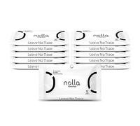 Nolla Toallitas desechables de viaje, 100% a base de plantas, sin plástico y biodegradables, sin perfume + aloe calmante y vitamina E, 120 unidades (10 paquetes de 12)