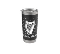 Nollaig Shona - Arpa celta gaélico irlandés Feliz Navidad Vaso térmico de acero inoxidable de doble pared