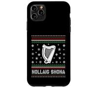 Nollaig Shona - Suéter Feo de Arpa gaélico irlandés Feliz Navidad Carcasa para iPhone 11 Pro MAX