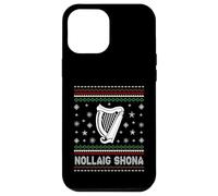 Nollaig Shona - Suéter Feo de Arpa gaélico irlandés Feliz Navidad Carcasa para iPhone 12 Pro MAX