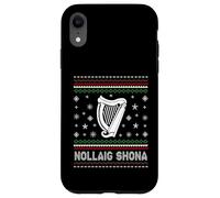 Nollaig Shona - Suéter Feo de Arpa gaélico irlandés Feliz Navidad Carcasa para iPhone XR