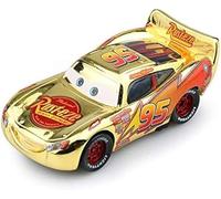 NOLLAM Pixar Cars 3 Rayo McQueen Jackson Storm Mater 01.55 Diecast Metal Aleación Modelo Coche Juguete Niño (Color: McQueen Dorado)