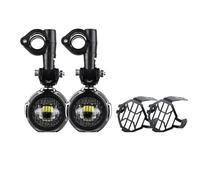 NOLONGNRDX Faros de motocicleta Para BMW R1200GS F800GS K1600 Motocicleta Universal 40W 6000K Faros Antiniebla Luces Auxiliares Conducción Puntual (Light Wire Cover)