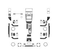 NOLONGNRDX Marco del reposabrazos Para B&enz G Clase W463 G500 G55 2004-2012 Consola Central De Fibra Carbono Cambio Marchas Cubierta Air Vnet (Black Full Set)