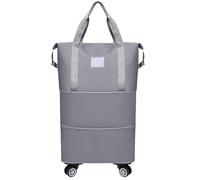 NOLOWY Bolsa de lona extensible con ruedas para viajes y deportes, con separación en seco y húmedo, resistente al agua, plegable, unisex