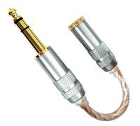NOLOWY Cable adaptador de 15 cm, 6,35 mm, estéreo macho a hembra de 4,4 mm, cable adaptador equilibrado para auriculares de alta fidelidad