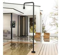 NOLUXA IMEX - Ducha Piscina Exterior Acero S.316 Negro Mate | Ducha Empotrada Suelo para Jardín, Piscina y Terraza | Grifería 1 vía (Agua Fría) con Rociador y Tratamiento Anticorrosión | Serie Pool