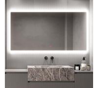 NOLUXA LEDIMEX - Espejo Retroiluminado 80x80cm con Luz LED y Antivaho para Baño | Espejo Inteligente Cuadrado con Luz Integrada Frontal Fría 6500k y Sensor ON/Off | Serie Praga