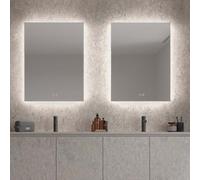 NOLUXA LEDIMEX - Espejo Retroiluminado Baño 80x80cm | Espejo Cuadrado con Luz LED y Antivaho | Espejo Cuarto de Baño con Luz Integrada Fría 6500k y Sensor ON/Off sin Marco