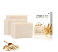 Nolvia Soap,Nolvia Natural Soaps for Better Skin,Organic Soap Bar for Face & Body,Handmade Oatmeal Soap,Sutiable for All Skin Types (3 pcs)