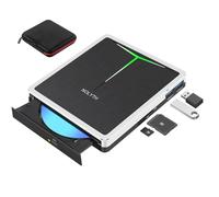 NOLYTH Unidad externa de Blu ray USB C, grabadora de Bluray externa USB 3.0 con ranura SD/TF/puertos USB/funda, portátil externo Blu-ray CD DVD para ordenador portátil, PC, Mac, Windows 11, MacBook