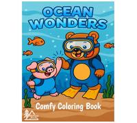 Nomad Buds: Ocean Wonders - A Coloring Book for Adults and Kids Featuring Bramble and Pip Exploring Playful Sea Creatures, Coral Kingdoms, and ... Moments for Relaxation (Cute & Easy Coloring)