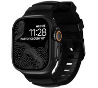 NOMAD Correa deportiva para Apple Watch, correa Rocky Point para Apple Watch con accesorios de titanio, Conector negro carbono, 42/44/45/49 mm, Moderno