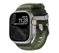 NOMAD Correa Deportiva Rocky Point Forest para Apple Watch: Correa Resistente De 46/49 Mm con Herrajes De Titanio Natural, Ideal para Hombres Y Mujeres.