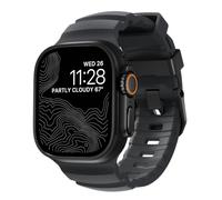 NOMAD Correa Deportiva Rocky Point Gris Oscuro para Apple Watch (45/49 Mm) con Herrajes De Titanio Negro, Resistente Y Aventurera, Ideal para Hombres Y Mujeres.