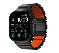 NOMAD Correa Stratos Apple Watch 49mm Negro/Ultra Naranja