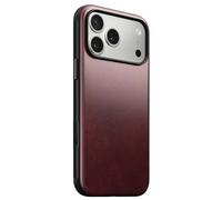 Nomad Funda de cuero Horween antichoque para iPhone 17 Pro Max, Burdeos