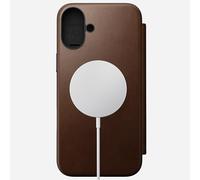 NOMAD - Funda de piel moderna - iPhone 16 | Cuero marrón