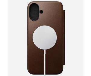 NOMAD - Funda de piel moderna - iPhone 16 | Cuero marrón