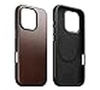 NOMAD - Funda de Piel Moderna - iPhone 16 Pro MAX | Marrón rústico | Horween
