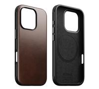 NOMAD - Funda de Piel Moderna - iPhone 16 Pro MAX | Marrón rústico | Horween
