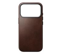 NOMAD Funda de piel tradicional | iPhone 18 Pro Max | Funda de piel auténtica de alta calidad | Compatible con MagSafe | Rustic Brown Horween