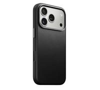 Nomad Funda de Piel Tradicional para iPhone 17 Pro, Funda de Piel auténtica, Compatible con MagSafe, Color Negro