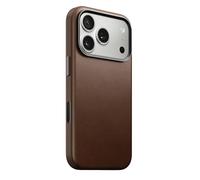 Nomad Funda de Piel Tradicional para iPhone 17 Pro, Funda de Piel auténtica, Compatible con MagSafe, Color marrón