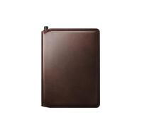 NOMAD Leather Passport Wallet Pen Edition | Cartera de viaje de piel auténtica para guardar dinero, tarjetas bancarias y pasaporte | Soporte magnético para bolígrafo | pestaña de acceso para tarjetas