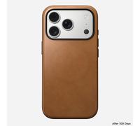 Nomad Funda de Piel Moderna Color marrón inglés Compatible con iPhone 17 Pro de Piel Compatible con Magsafe para iPhone 17 Pro