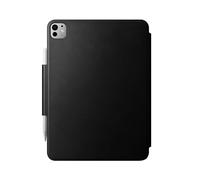 NOMAD Modern Leather Folio | para iPad Pro | Funda de piel auténtica resistente con marco de policarbonato | Protección mediante parachoques TPE | Apto para iPad Pro 11 M4 (2024) | Negro