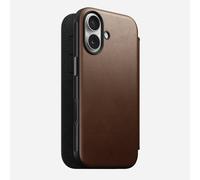 NOMAD Funda Flip Cover de Cuero iPhone 17 Marrón