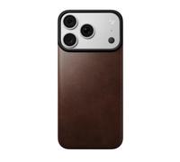 NOMAD Parte trasera magnética de cuero Horween para iPhone 18 Pro, color | Magsafe - Funda de piel magnética para iPhone 18 Pro, compatible con MagSafe, diseño ultrafino