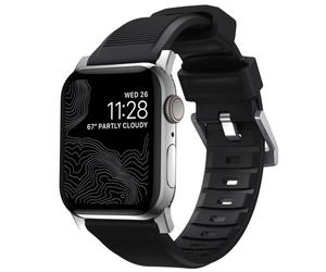Nomad rugged sport strap Apple Watch 42mm / 44mm / 45mm / 49mm zwart / zilver - NM1A41SN00