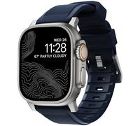 Nomad Rugged Strap Atlantic Blue Connector Silver 42/44/45/49mm