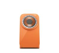 NOMAD Stand One Stellar Orange - Estación de carga MagSafe Qi2 de 25 W para iPhone y AirPods, soporte de cargador inalámbrico 2 en 1 con soporte de modo de espera, diseño de metal y vidrio con peso