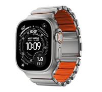 NOMAD Stratos Band I - Correa para Apple Watch 42/44/45/46/49 mm, diseño híbrido, Natural Ultra Orange, verschiedene größen, híbrido