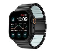 NOMAD Stratos Band I - Correa para Apple Watch 42/44/45/46/49 mm, diseño híbrido, verschiedene größen, FKM, titanio