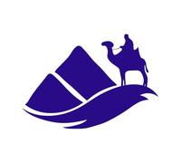 Nómadas beduinos del desierto Barkhans de arena Egipto Pegatinas de pared 32x45.8cm Personalización personalizada Azul oscuro