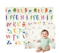 Nomady Kids - Alfombra de juego Plegable, Acolchada y Reversible (200x180cm) - Colchoneta para Bebes y Niños (Abecedario y Globos)