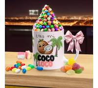 Nomart Taza Amor Pareja, Regalo San Valentín, Taza Para Regalo Aniversario, Regalo Mejor Amiga, Taza con Mensaje Bonito Eres Mi Coco Loco