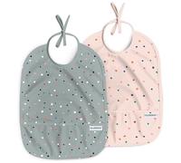 Nombear Baberos Bebe Impermeables - Baberos Impermeables para Bebés de 6 a 12 Meses, Babete Impermeável Bebe, Babero para Comida de Bebé, Delantal para Bebé, Paquete de 2