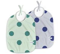 Nombear Baberos Bebe Impermeables - Baberos Impermeables para Bebés de 6 a 12 Meses, Babete Impermeável Bebe, Babero para Comida de Bebé, Delantal para Bebé, Paquete de 2
