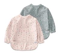 Nombear Baberos Bebé Impermeables con Mangas - Babero con Mangas Impermeable para BLW, desde 6 Meses, Fácil de Limpiar y de Secado Rápido