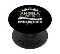 Nombre de Angela - es una Cosa PopSockets PopGrip Adhesivo