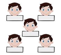 Nombre de Avatar Imanes Hombre - Juego de 5 imanes - 5 x 5 cm - Escribir, Limpiar y reutilizar